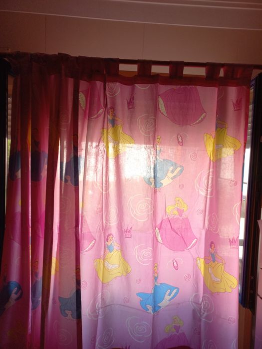 Cortinas decorativas princesas da Disney