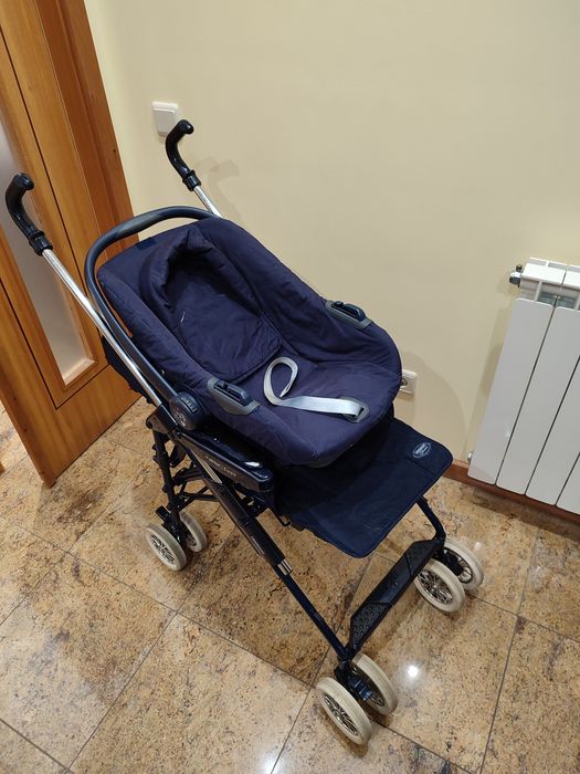 Trio para bebé-carro, ovo e alcofa