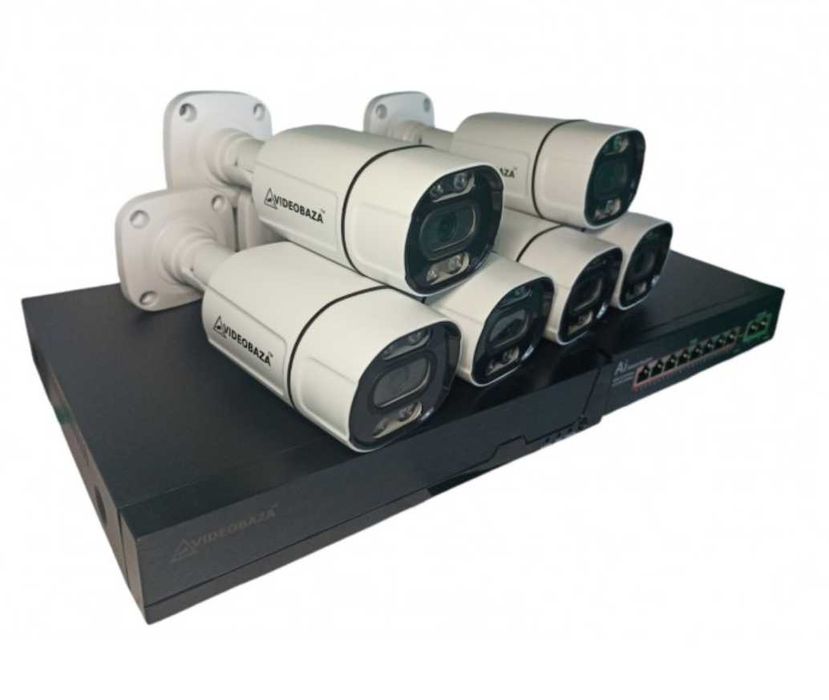 камера видеонаблюдение система из 4 уличных камер комплект УСТАНОВКА