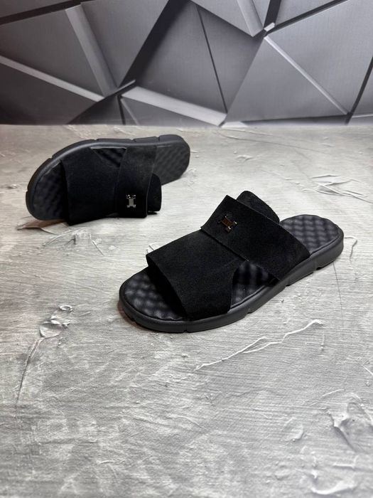 Чоловічі замшеві шлопанці Bellmor Black