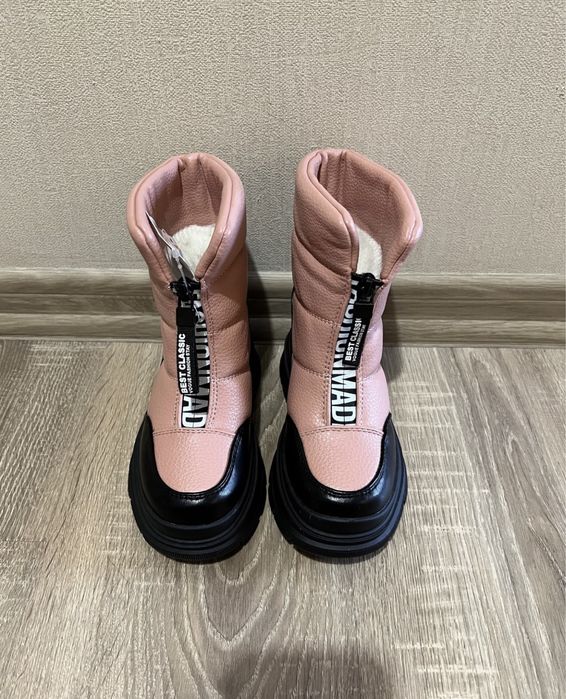 Зимові черевики чоботи чорні на дівчинку зимние сапоги 26 27 28 29 30