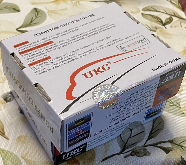 Преобразователь напряжения понижающий UKC DDC-10A DC/DC 24V-12V 120W 10A инвертор автомобильный с 24В на 12В