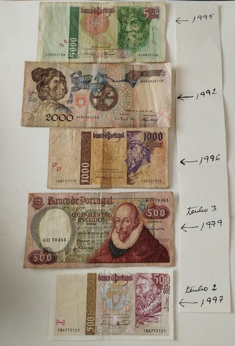 Vendo notas de coleção