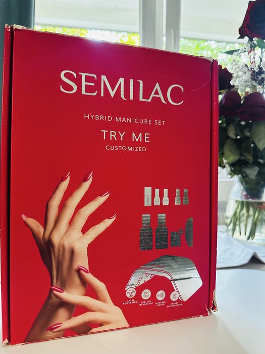 Lampa UV/LED Semilac 24W do manicure hybrydowego + zasilacz + pudełko