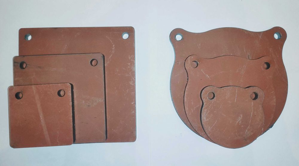 Gong popper cel strzelecki HARDOX 600 12mm kwadrat 150x150mm 15x15cm