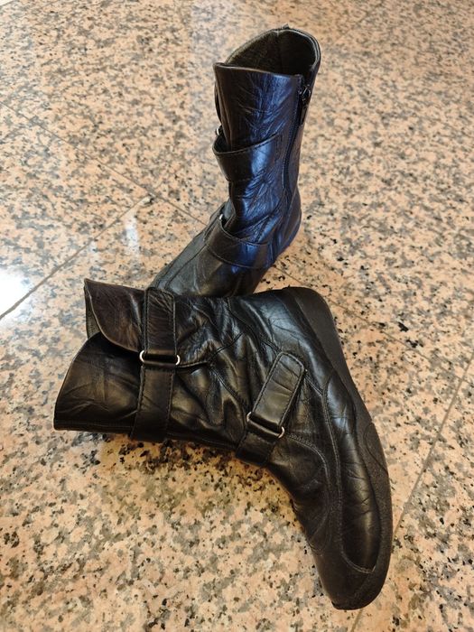 Botas Pretas em Pele Genuína Waldläufer (Tam. 37)