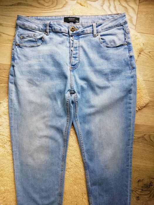 Jasne jeansy zwężane nogawki Denim Reserved 42 L XL