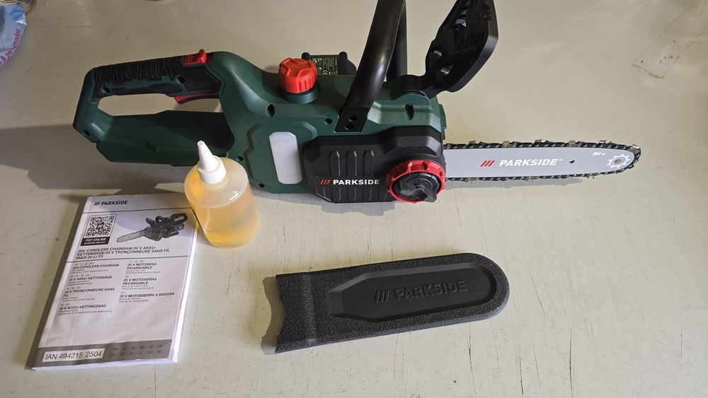 PARKSIDE 20V Motosserra a Bateria (Sem Bateria)