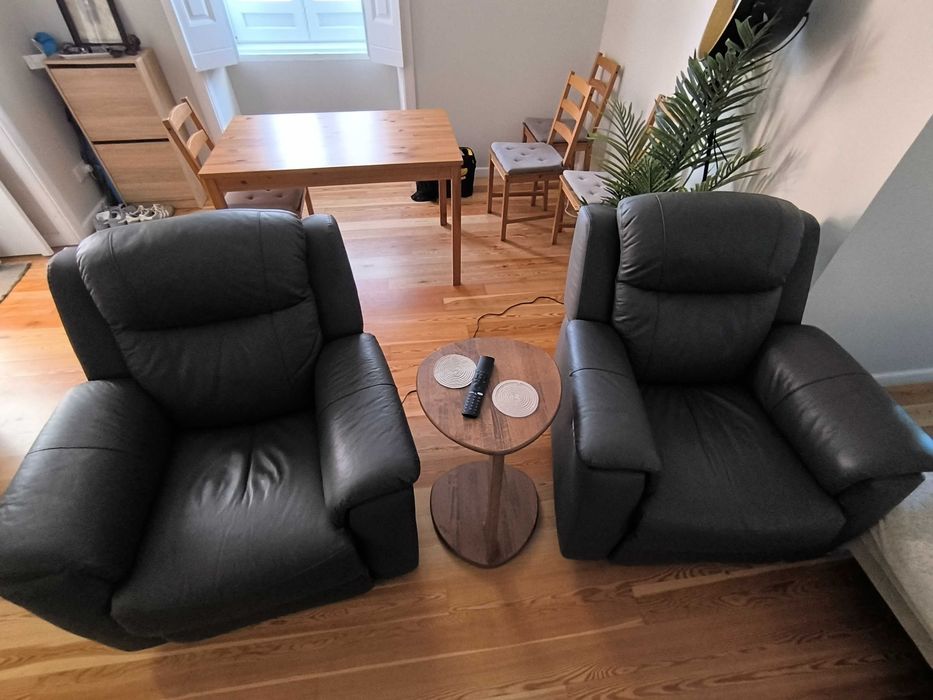 Super comfortable leather recliner armchair