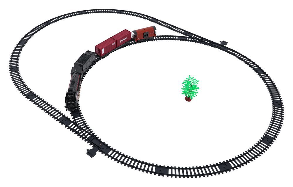 Kolejka Retro Z Funkcją Świateł, Dźwięku I Dymu 138Cm