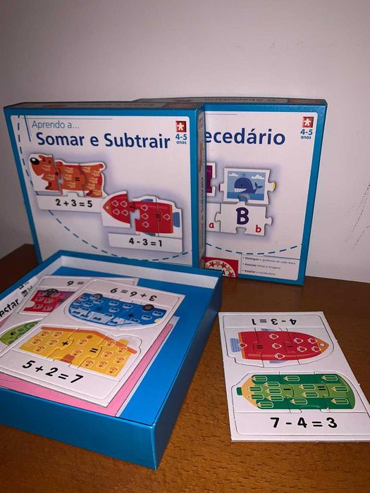 Jogo de Criança "O Abecedário" e "Somar e Subtrair" - Idade 4+