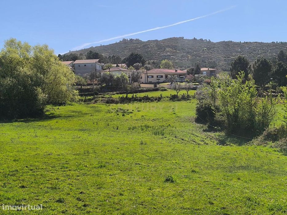 Casa antiga, em pedra de granito, com terreno, poço e árvores de fruto