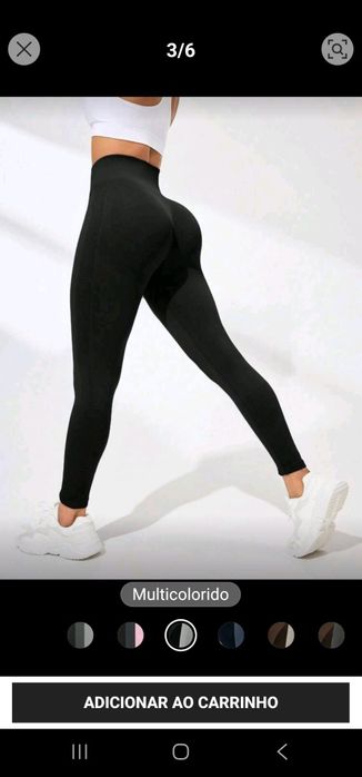 Calças leggings elásticas conjunto 3