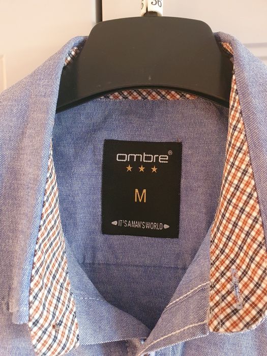 Niebieska męska koszula