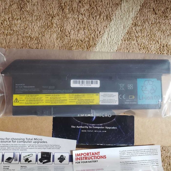 Батарея акумулятор аккум ОРИГІНАЛ lenovo thinkpad X200 X201