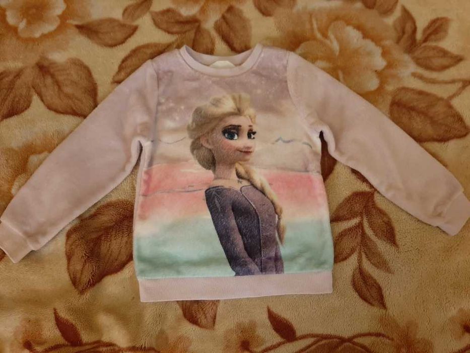 Bluza misiowa Elsa H&M 110/116 Frozen Kraina Lodu Disney