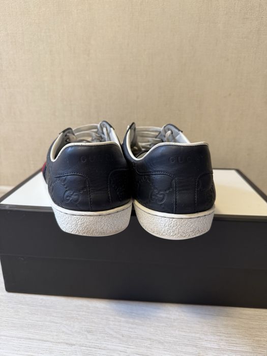 Gucci Ace Leather Web чоловічі шкіряні кросівки оригінал