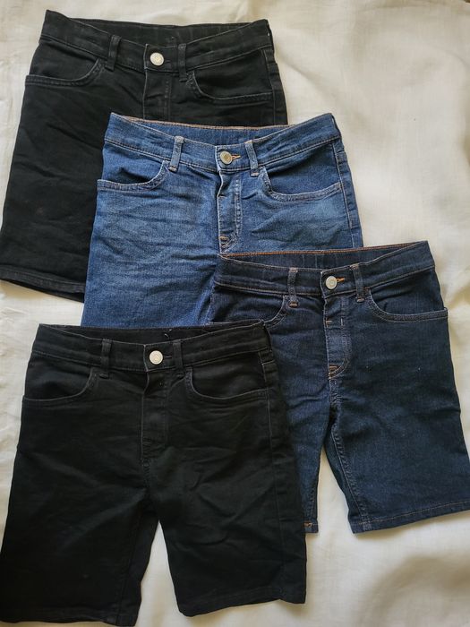 Krótkie jeansowe spodenki h&m 116