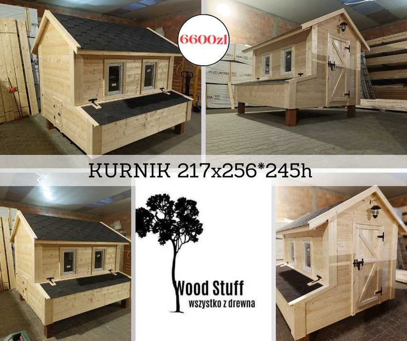 Kurnik dla Kur, kaczek, gęsi  - 217x256*245h PRODUCENT WoodStuff