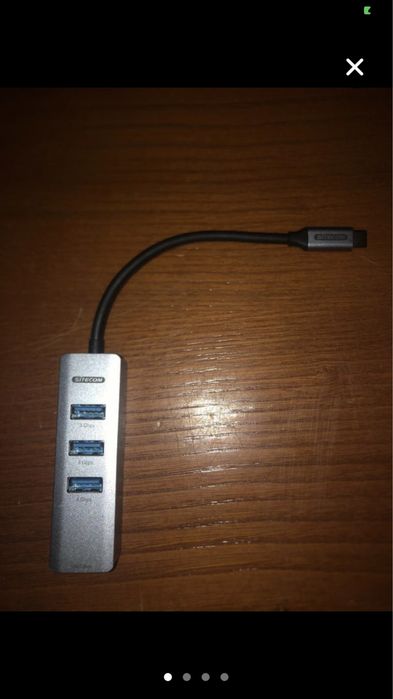Adaptador de type c para usb com 3 entradas
