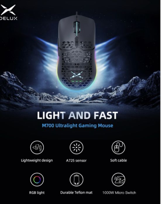 Миша ігрова Delux M700