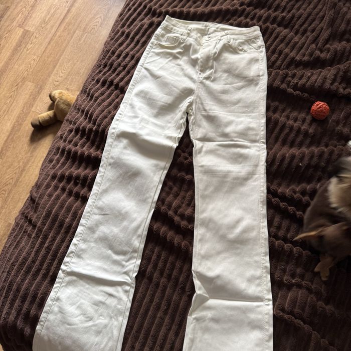 Брюки, стрейч, белые, новые