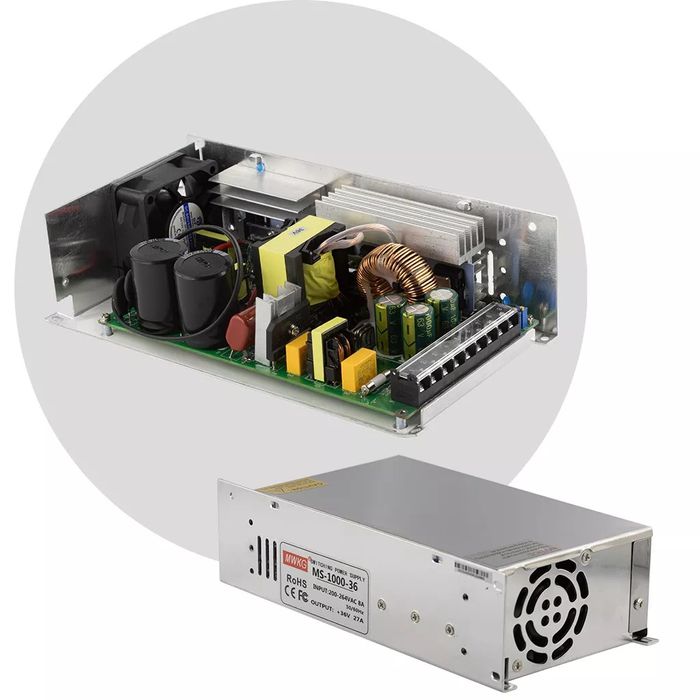 Блок живлення регульований MWKG MS-1000-36, output: 0-36V, 27A