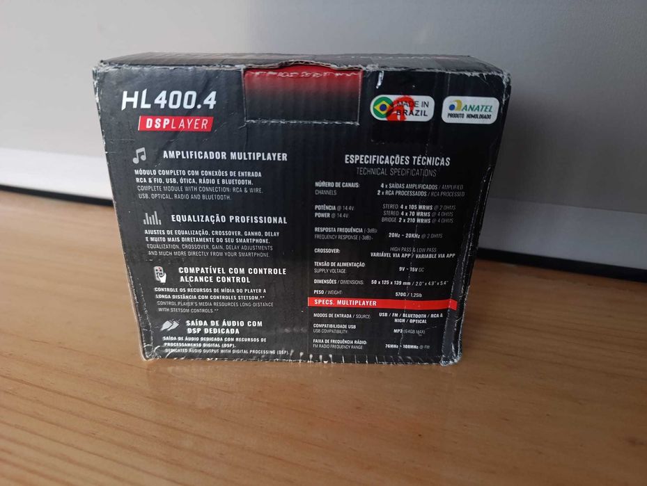 Amplificador Stetsom HL400.4 DSPLAYER - 4 Canais 100WRMS - DSP, RCA, B