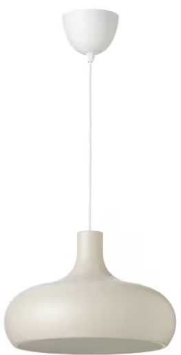 Candeeiro Vaxjo em beje (IKEA) e Lâmpada