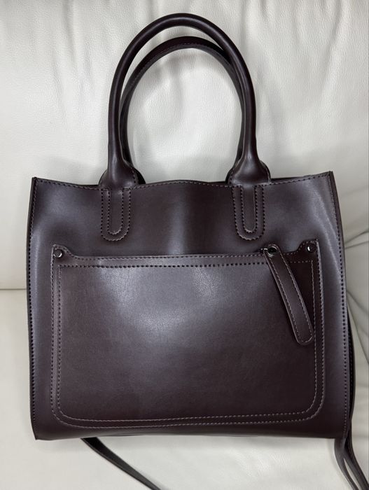 Жіноча сумка шопер в шоколадному кольорі, женская сумка шопер