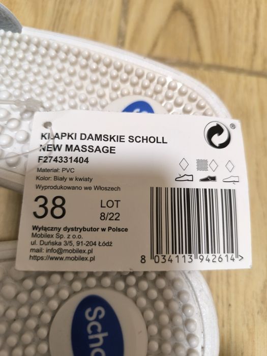 Nowe Klapki Medyczne Scholl New Massage r. 38 – Kwiaty (z metką)