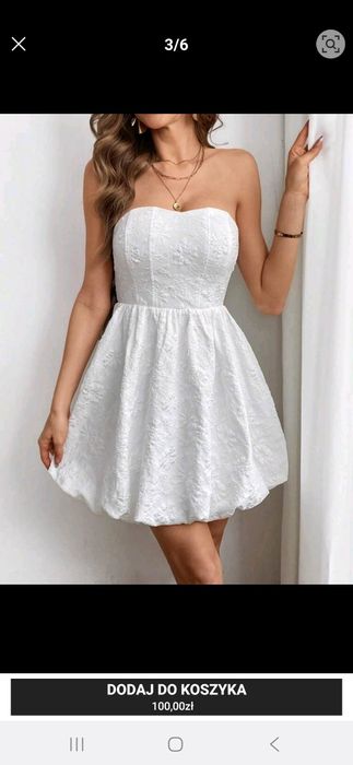 Biała letnia sukienka xl