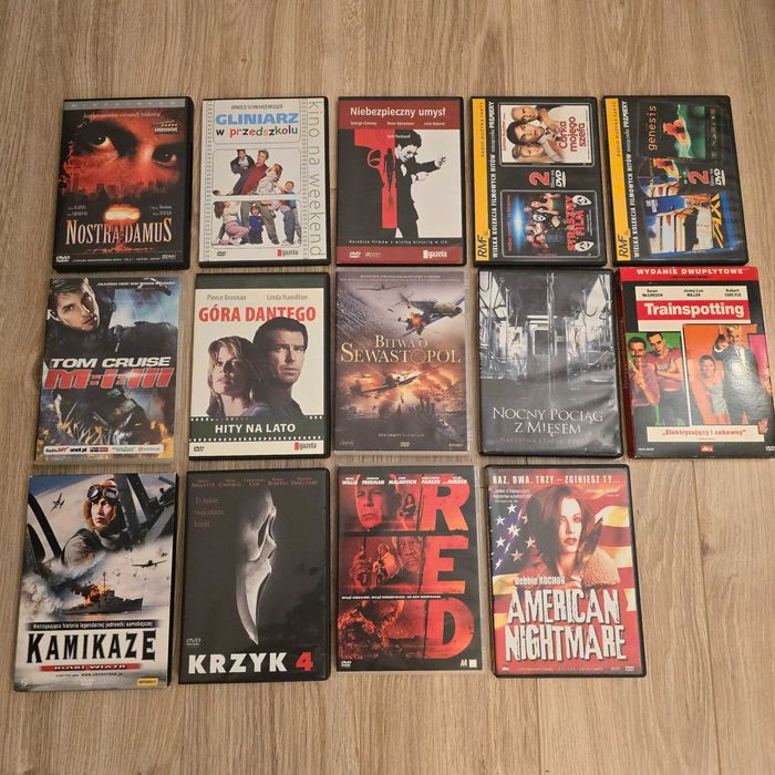 Filmy na DVD (cena za całość), wydania po polsku