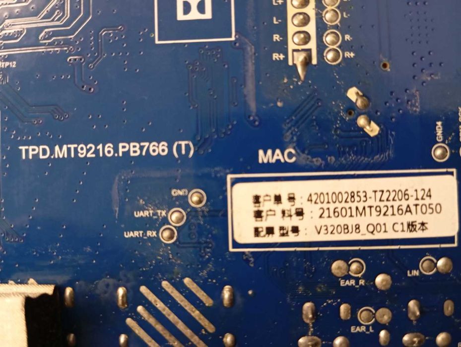 EL.MT9216-FG48  TPD.MT9216-PB766(T) Blaupunkt ba32h4382qeb main board