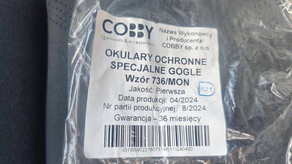 Okulary ochronne specjalne model 736/MON