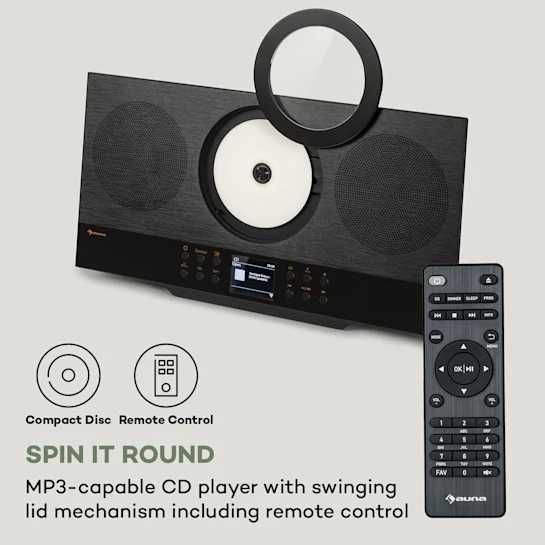 Amplituner CD-HiFi firmy auna, Pionowy zestaw stereo