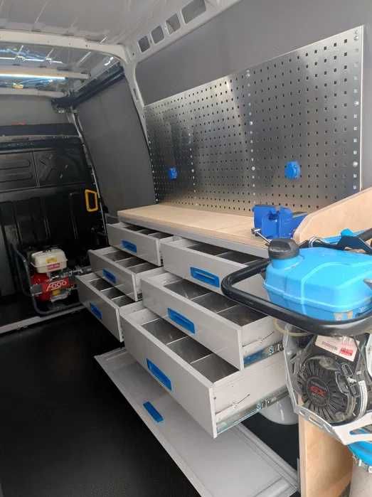 Zabudowa warsztatowa, serwisowa Master, Ducato, Sprinter, Crafter, TGE