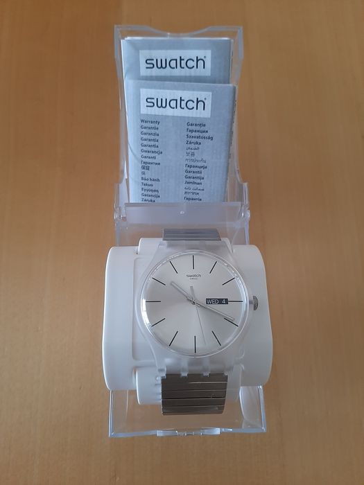 Relógio Swatch de coleção Resolution prateado (SUOK700B)