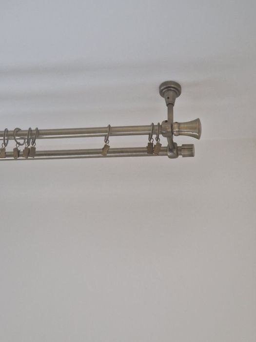 Karniszpodwójny do sufitu mosiądz