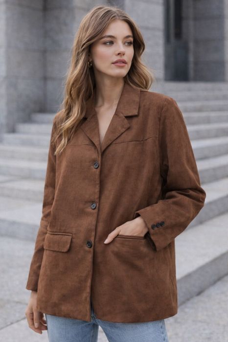 замшевий піджак оверсайз