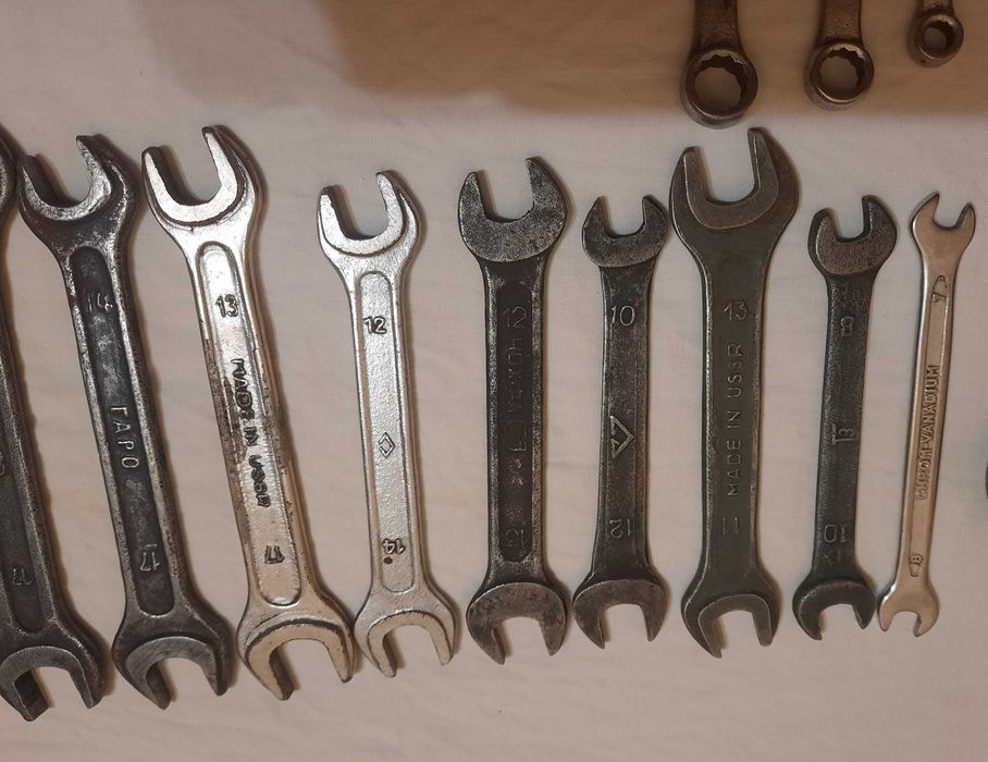 Недорого! Набор гаечных ключей рожковых 18шт, размер 6-46, СССР