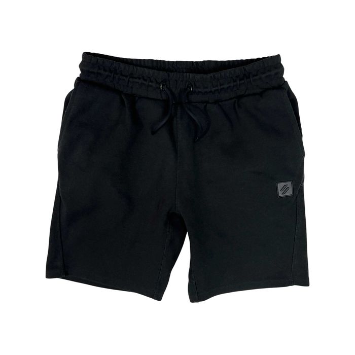 Superdry Japan krótkie spodenki męskie S szorty czarne bawełna kieszenie na zamek