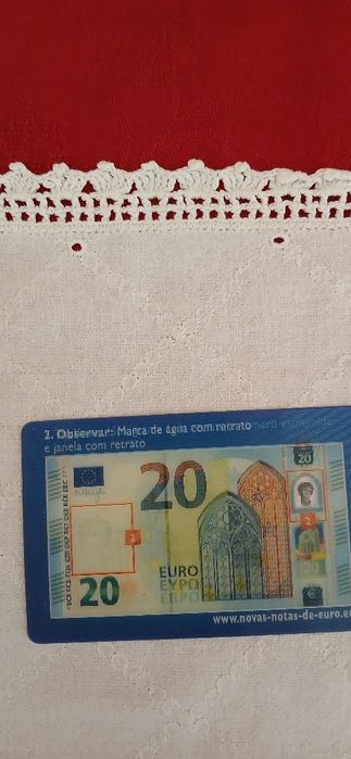 Cartão plástico  - nota de 20,00