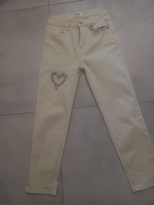 Spodnie damskie jasny beż Queen Hearts rozmiar S