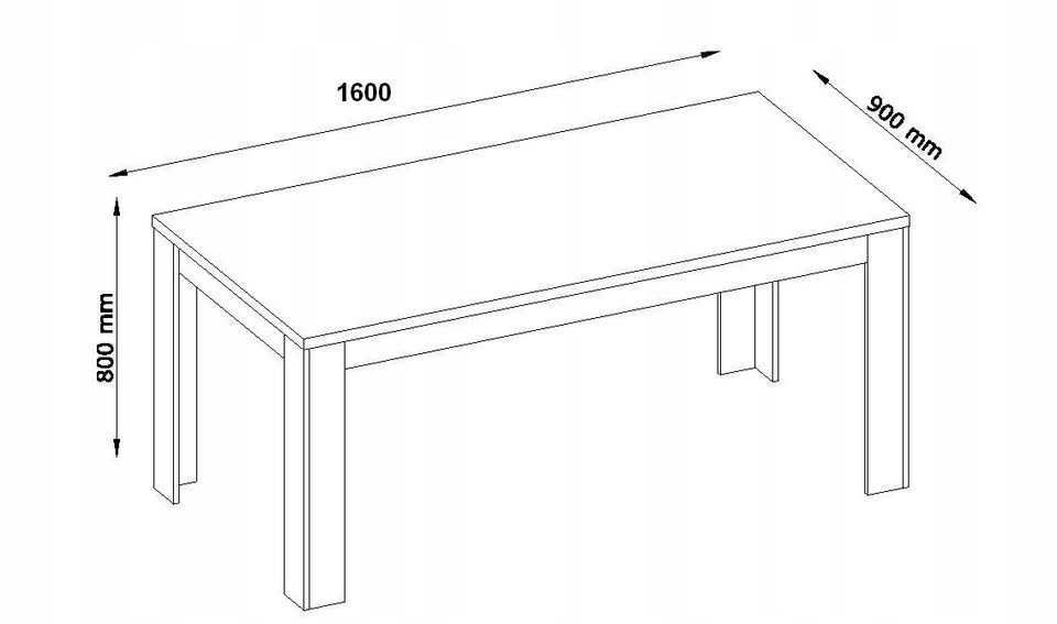 Stół 160x90x80 (dąb nabucco lub dąb stirling) Nowe