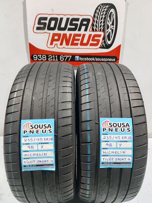2 pneus semi novos 235-45ZR18 Michelin - Oferta dos Portes