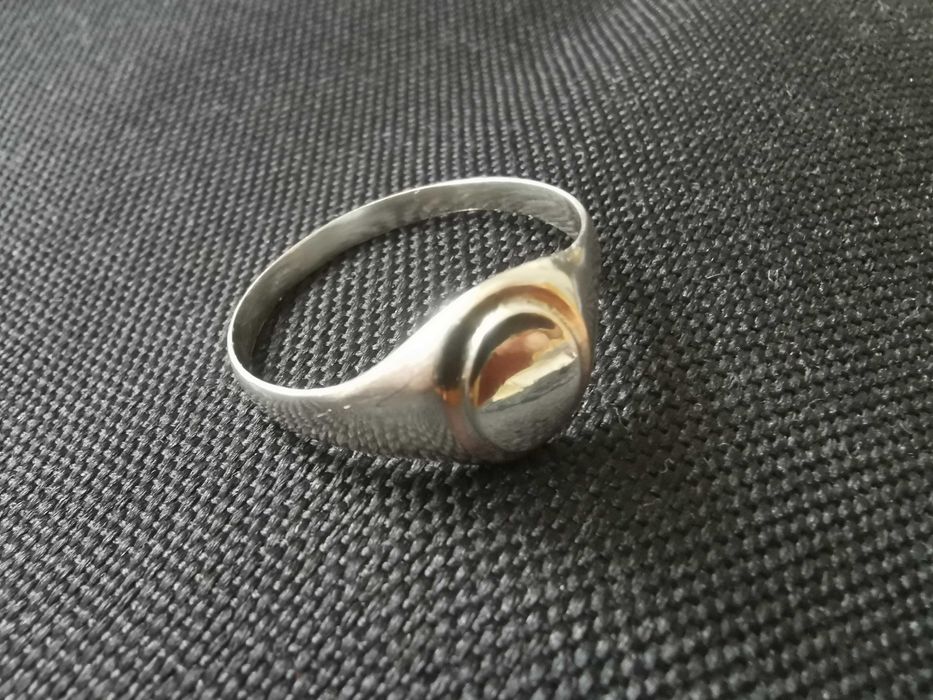Anel de prata com ouro