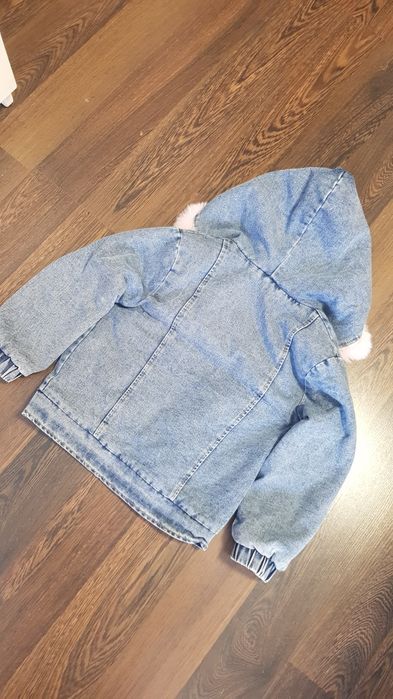 Дитяча куртка джинсовка утеплена хутром