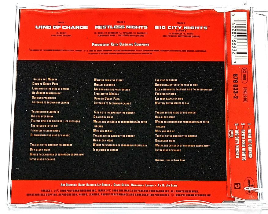 Scorpions – Wind of Change MAXI SINGLE CD 1990