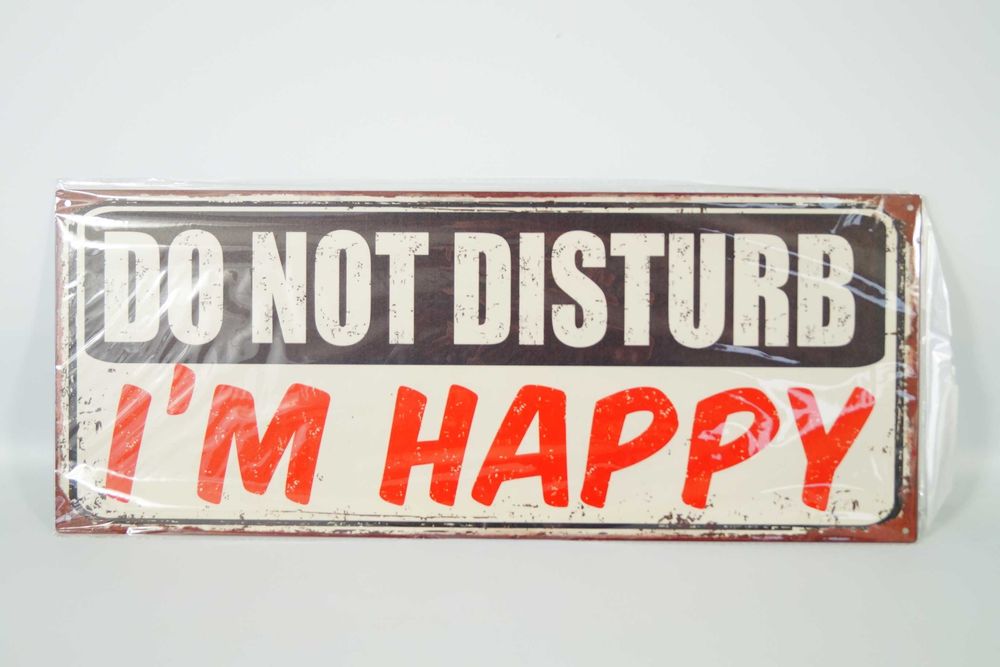 Metalowy plakat szyld reklama IM HAPPY 50/20 cm